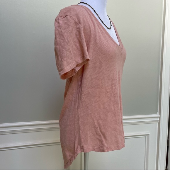 Veronica Beard Blush V-Neck Tee - Picture 5 of 7